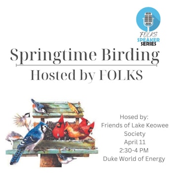 @friends_of_lake_keowee is hosting a Springtime Speaker Series that focuses on birding. The event will run from 3 pm - 4 pm at World of Energy. Terry Allen from For the Birds will be the guest speaker. Visit FOLKS on Facebook on their website for additional details. You can sign-up to attend at keoweefolks.org. 

#lakekeowee #springtime #birds